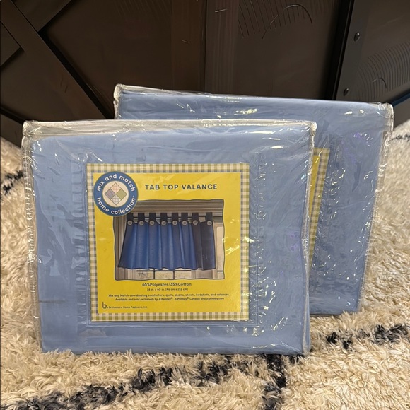 Other - Valance Set Blue with white buttons